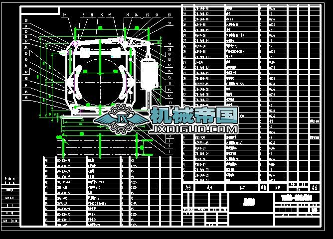 制動器總成的現(xiàn)場裝配圖