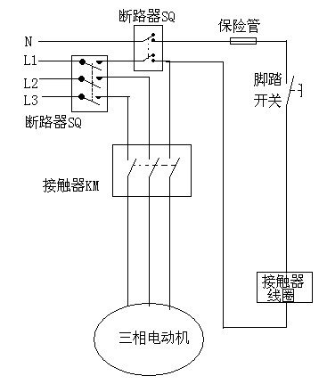 電刀腳踏開關(guān)接線